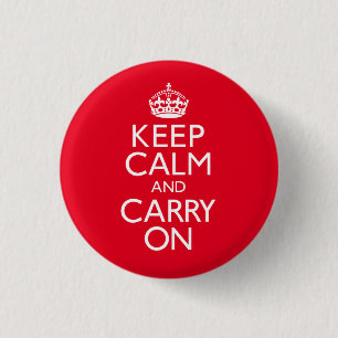 Keep Calm and Carry On 3 Cm Round Badge