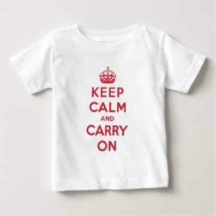 Keep Calm And Carry On Baby T-Shirt