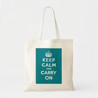 Keep Calm and Carry On_BAG_AQUA Tote Bag