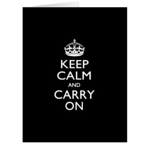 KEEP CALM AND CARRY ON Black Decor