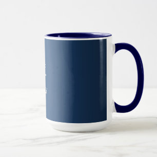 Keep Calm and Carry On (blue) Mug