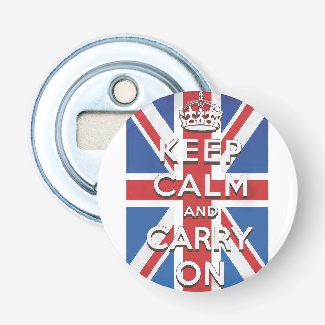 Keep Calm and Carry On Bottle Opener (Front)