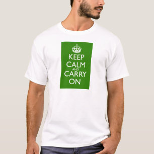 Keep Calm and Carry On British Racing Green T-Shirt