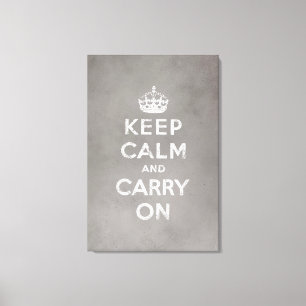 Keep Calm and Carry On Canvas Print