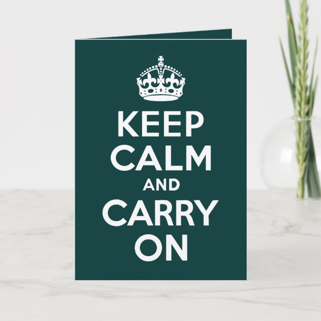 Keep Calm And Carry On Card (Front)