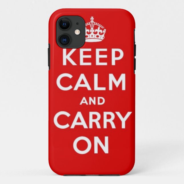 keep calm and carry on Case-Mate iPhone case (Back)