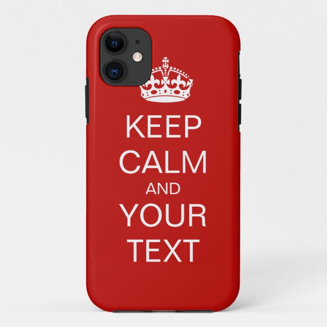 Keep Calm And Carry On Case-Mate iPhone Case (Back)