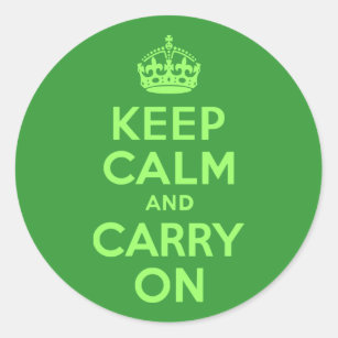 Keep Calm and Carry On Classic Round Sticker