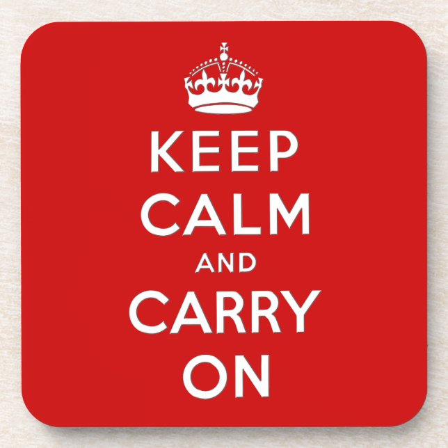 Keep calm and carry on coaster (Front)