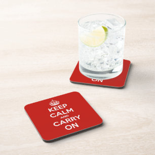 Keep Calm and Carry On Coasters