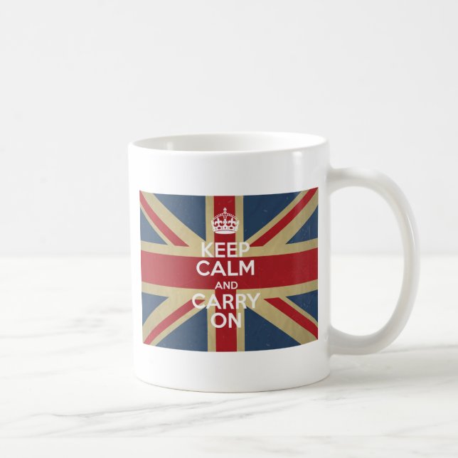 Keep Calm And Carry On Coffee Mug (Right)
