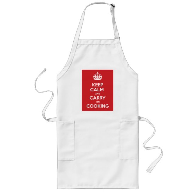 Keep Calm and Carry On Cooking apron (Front)