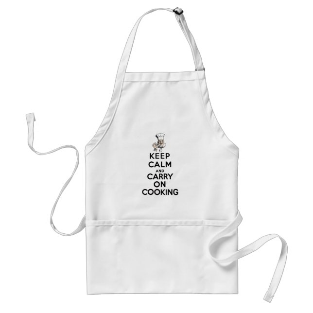 Keep Calm And Carry On Cooking Standard Apron (Front)