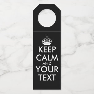Keep Calm and Carry On - Create Your Own Bottle Tag