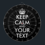 Keep Calm and Carry On - Create Your Own Dartboard<br><div class="desc">Make your own Custom Keep Calm and Carry On Design by adding text yourself. It’s very popular slogan for fun lover people and everyone.</div>