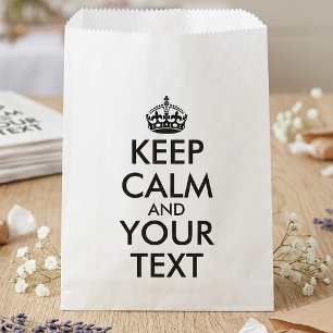 Keep Calm and Carry On - Create Your Own Favour Bag
