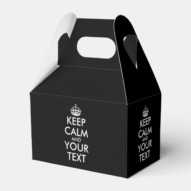 Keep Calm and Carry On - Create Your Own Favour Box (Front Side)