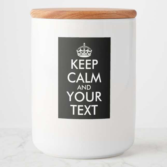 Keep Calm and Carry On - Create Your Own Food Label (Front)