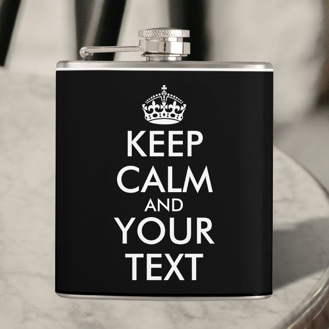 Keep Calm and Carry On - Create Your Own Hip Flask (Creator Uploaded)