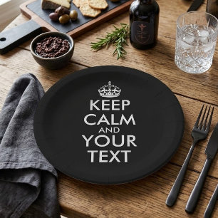 Keep Calm and Carry On - Create Your Own Paper Plate
