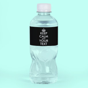 Keep Calm and Carry On - Create Your Own Water Bottle Label