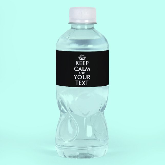 Keep Calm and Carry On - Create Your Own Water Bottle Label (Creator Uploaded)