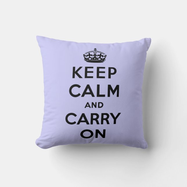 Keep Calm And Carry On Cushion (Front)
