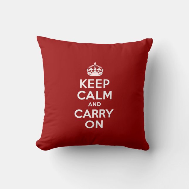 Keep Calm and Carry On Cushion (Front)