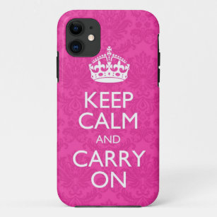 Keep Calm And Carry On Damask iPhone 5 Case Covers