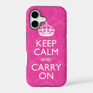 Keep Calm And Carry On Damask iPhone 5 Case Covers
