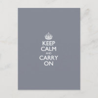 Keep Calm And Carry On. Dark Grey Pattern