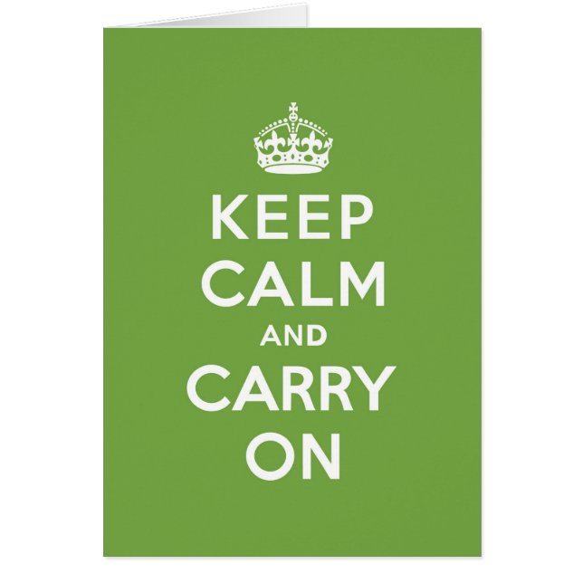 Keep Calm and Carry On Emerald Green (Front)
