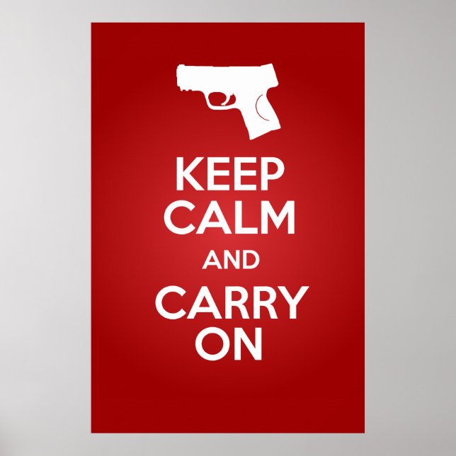 Keep Calm and Carry On Firearms M&P9c Poster (Front)