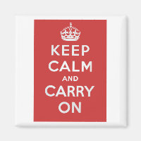 Keep Calm and Carry On Fridge Magnet