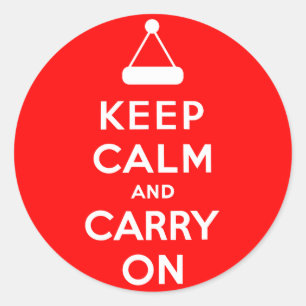 Keep Calm and Carry On Holidays Classic Round Sticker