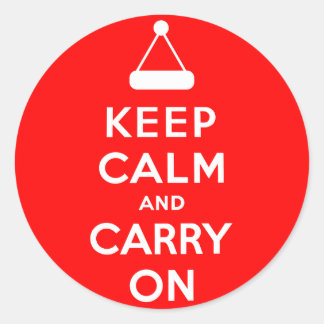 Keep Calm and Carry On Holidays Classic Round Sticker