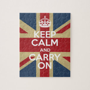 Keep Calm And Carry On Jigsaw Puzzle