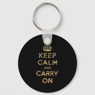 Keep Calm And Carry On Key Ring