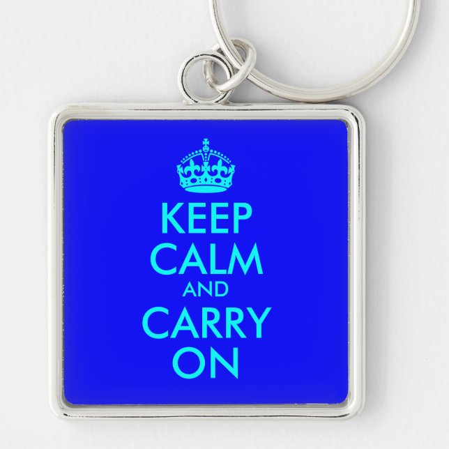 Keep Calm and Carry On Keychain (Front)