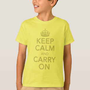 Keep Calm And Carry On Kids T-Shirt