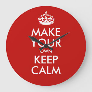 Keep Calm and Carry On Large Clock