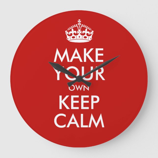 Keep Calm and Carry On Large Clock (Front)