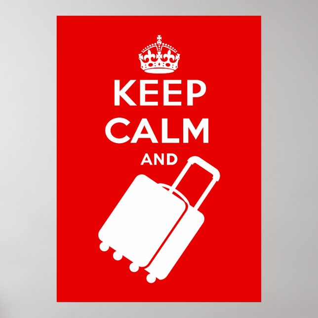 Keep Calm and Carry on Luggage Poster (Front)