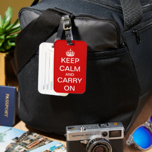 Keep Calm and Carry On Luggage Tag