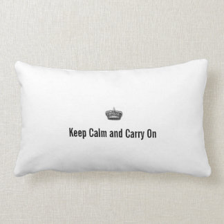 Keep Calm and Carry On Lumbar Cushion