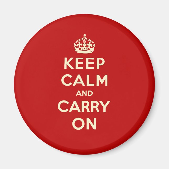 Keep Calm And Carry On Magnet (Front)