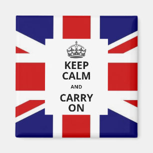 Keep Calm and Carry On Magnet. British Union Jack Magnet