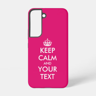 Keep calm and carry on meme pink custom samsung galaxy case