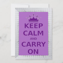 "Keep Calm and Carry On - Motivational Postcard"