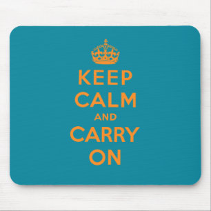 Keep Calm And Carry On Mouse Pad